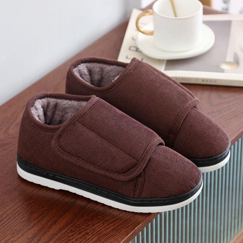 

Теплые хлопковые тапочки для мужчин и женщин - Пушистые, Нескользящие, С закрытой пяткой, Толстая мягкая подошва, Идеальны для домашнего использования осенью и зимой 40-41 (fits size 38-39) коричневый