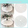 Luxurious Silver Gold Faux Fur Christmas Tree Skirt For Elegant Holiday Decor