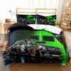 3D Print Cool Racing Car Drift Cars Bedding Set Single Twin Full Queen King Size Bed Set Adult Boys Bedroom Men Boys Gift