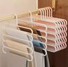 Multi-Function Pants Hanger Organizer, Space Saving Closet Rack, Holds Multiple Pairs, Durable PP Material