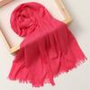 Foreign Trade Silk Scarf Cotton And Linen Headscarf Women'S Spring And Summer Solid Color Japanese And Korean Scarf Sun Protection Warm Shawl Hair