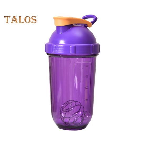 

Пляшки для білкового шейкера з дротяною кулькою, 500 мл, герметична чашка для міксера, прозора шкала, пляшка для фітнес-міксера, портативна чашка для шейкера для спортивних подорожей фіолетовий