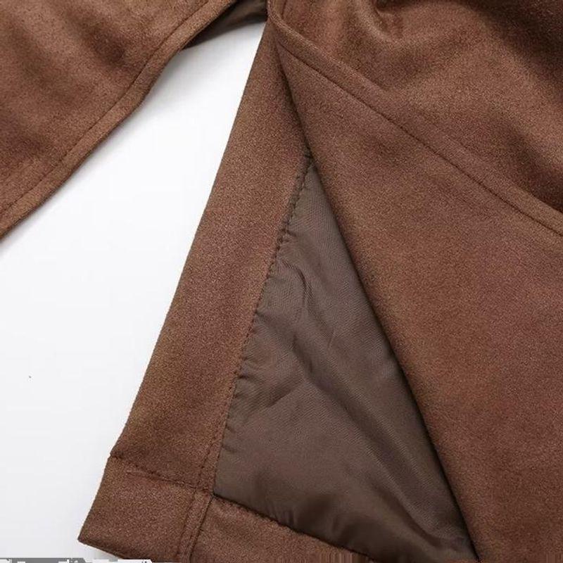 Kaslead New Arrival Women's Fashion Style Fashion Double Button Lapel Long Jacket Trench Coat Outwear