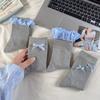 Ladies Spring and Summer Cotton Lovely Lace Stitching Breathable Mid Cylinder Pile Pile Stockings