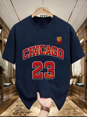 Chicago Number 23 All-Star Printed Men T-Shirt Soft Cotton Y2K T Shirts All-Match Comfortable Clothing Loose Summer Short Sleeve