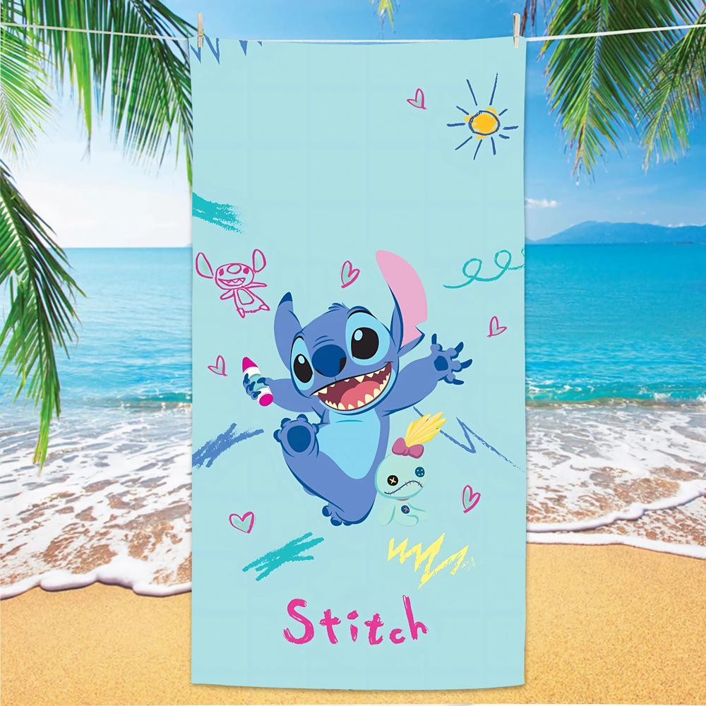 New Printed Beach Towel Stitch Kulomie Beach Towel Children'S Cartoon Towel Cloth