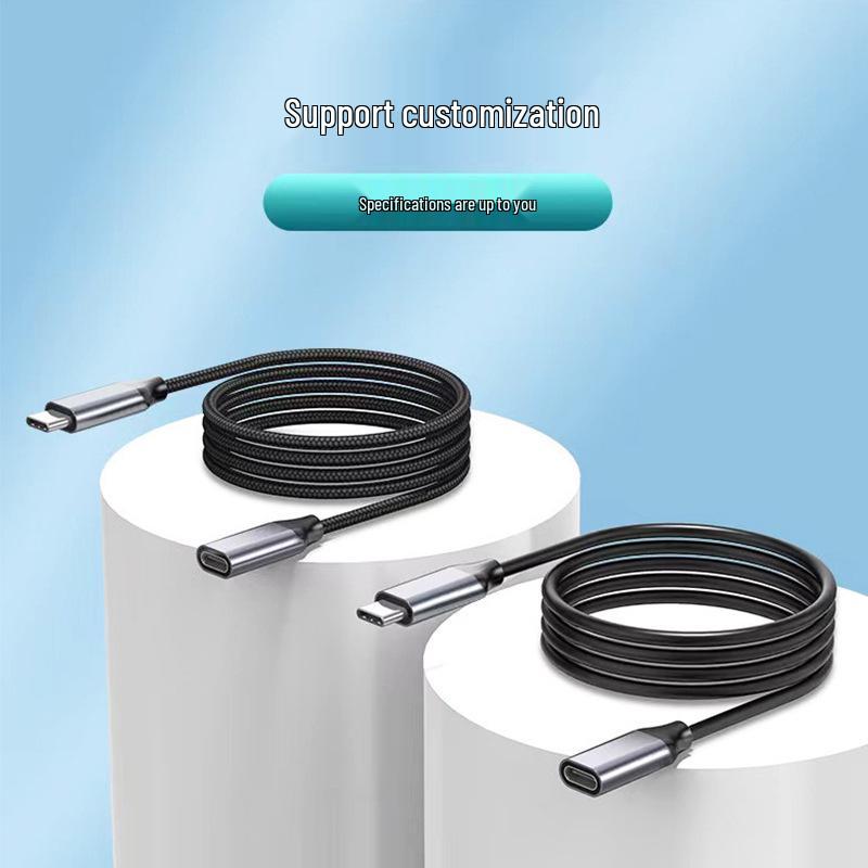 USB 3.1 Type-C Male To Female Data Cable for iPhone 15 & Mate 6
