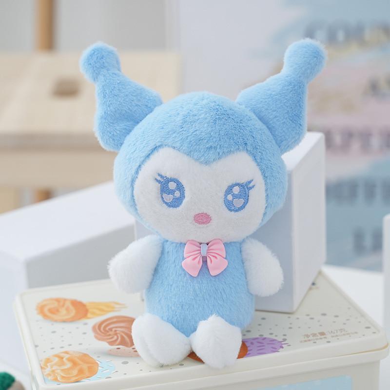 Adorable Plush Cartoon Kuromi Doll Backpack Accessory Cute Bag Charm Keychain