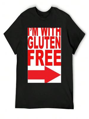 Ich bin Mit Glutenfrei T-Shirt Shirts Grafik-T-Shirts Grafik-Oversizeds unisex Kleidung