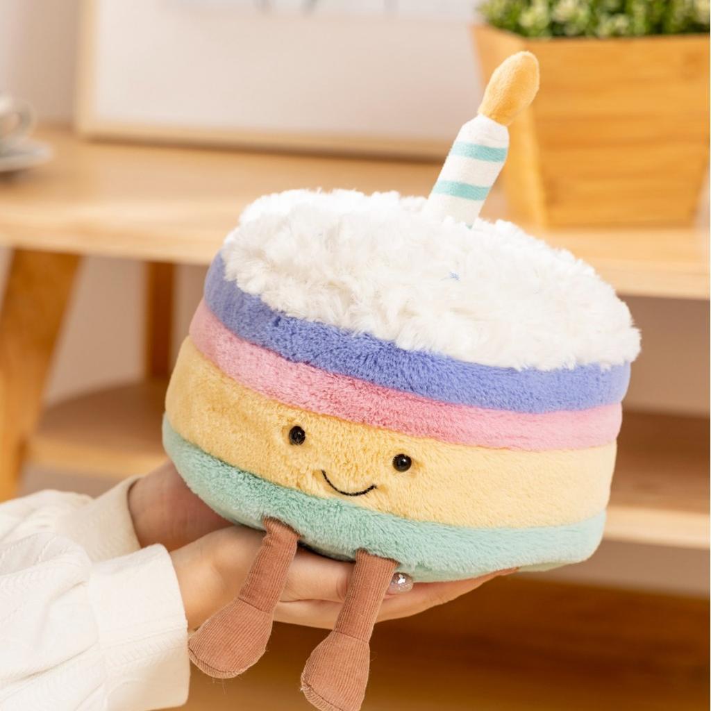 New Fashion Cute Simulation Rainbow Cake Doll Trendy Plush Toy