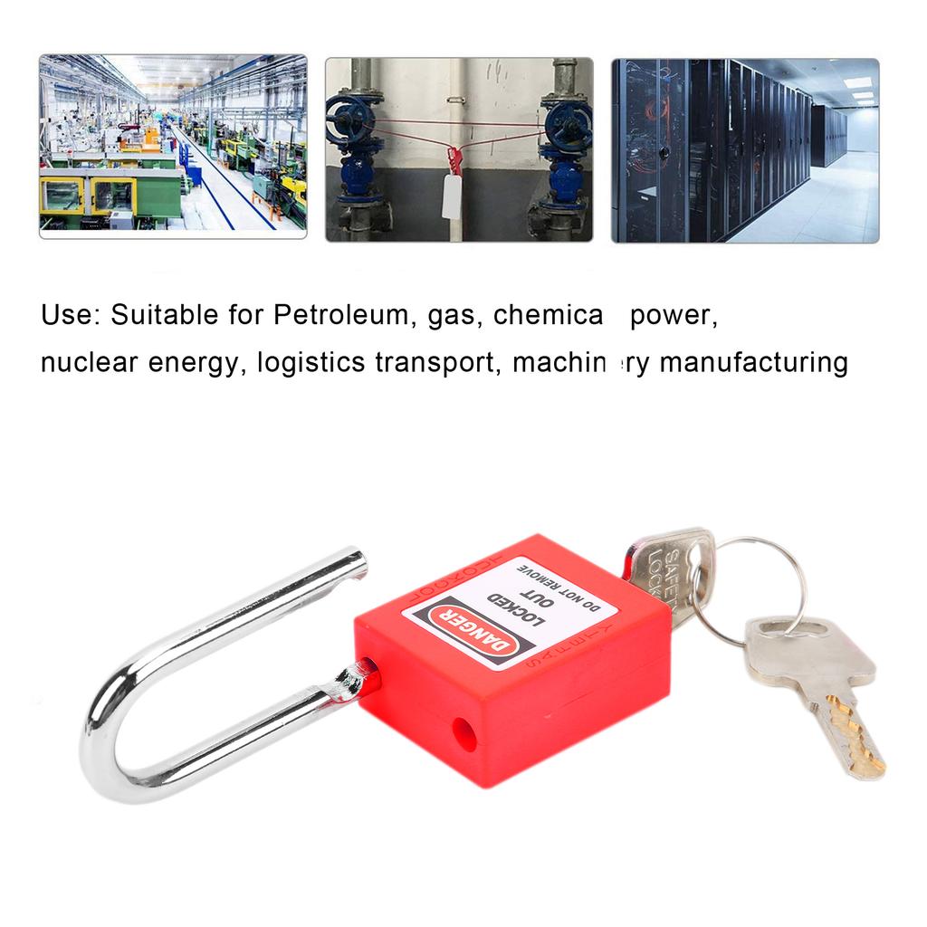 38mm Lockout Lock Insulation Engineering LOTO Padlock for Machinery Manufacturing