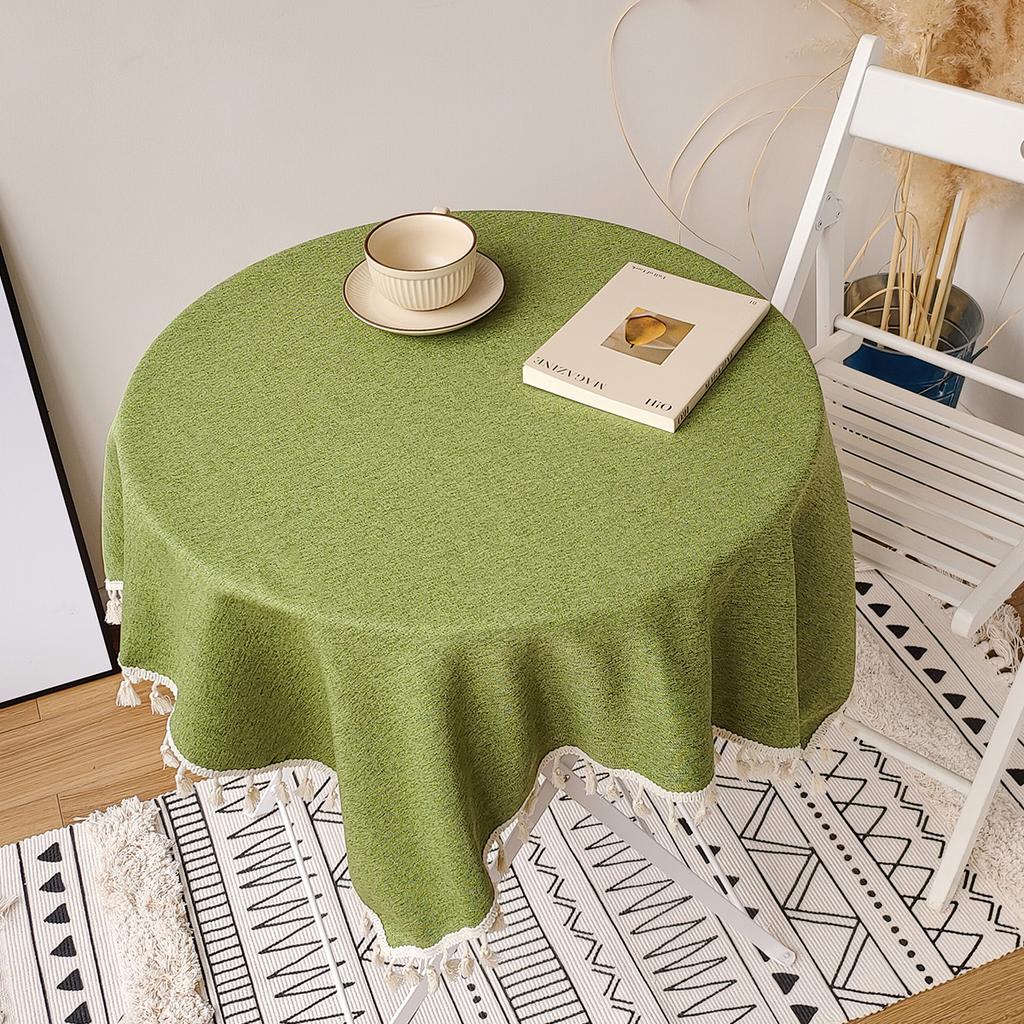 Runde Tischdecke Knitterarm Waschbar Polyester Tischdecke für Küche Esszimmer Tischplatte Dekoration, Rustikal Outdoor