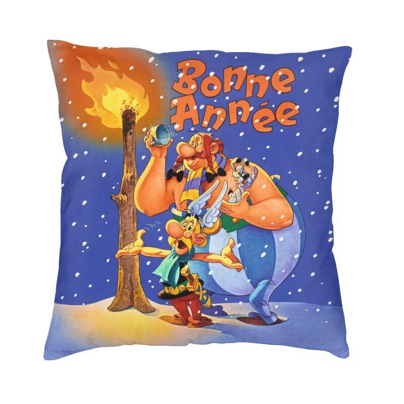 Anime Asterix Obelix Idefix Throw Pillow Covers Decor Home Adventure Comic Dogmatix Sofa Chair Cushion Cover Square Pillowcase