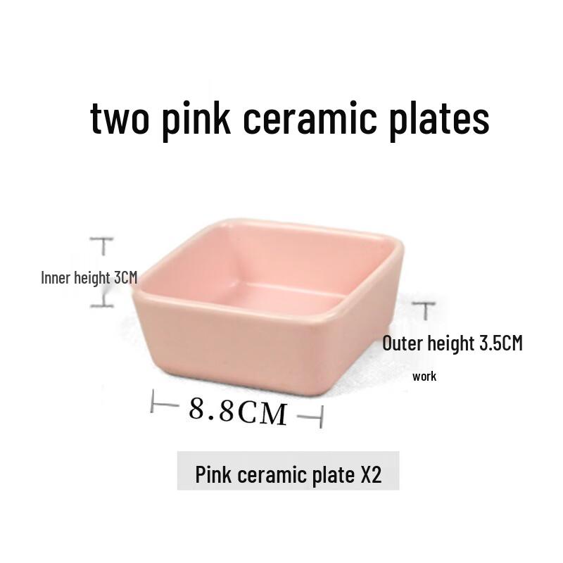ZISIZ Ceramic Partitioned Snack Plate, Set of 2