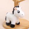 Cute Cartoon Plush Horse Doll Keychain Miniature Stuffed Animal Keyring Bag Pendant Stress Relief Toy