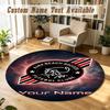 Round Rug Custom NameAjax Amsterdam Pattern Non Slip Carpet Home Floor Decor