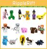 Minecraft Theme 16pcs Building Blocks Set For Cake Decoration And Diy Figures Kit