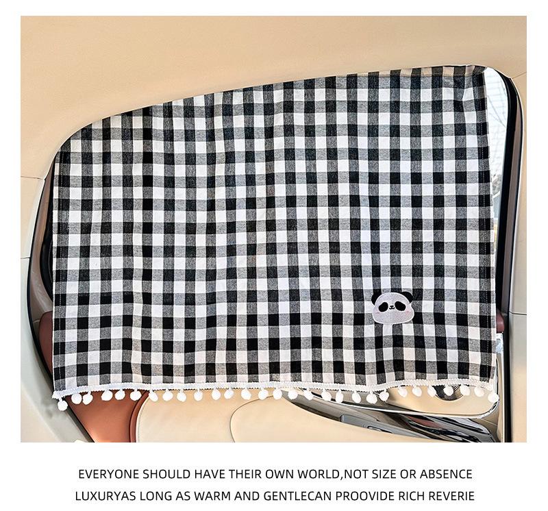 Cartoon Cotton Car Sunshade - Comfortable Baby Window Blackout Curtain for Heat Insulation and Sun Protection