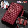 Crossbody Lanyard Leather Zipper Wallet Phone Case for iPhone 17 Air 16E 16 Pro Max 15 Plus 14 13 12 11 X XS XR Wrist Rope Cover