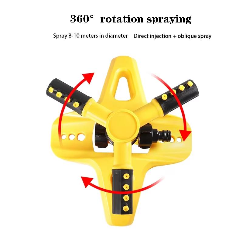 Adjustable Cross Base Gardening Sprinkler Watering Device with Rotatable Spray Head for Efficient Garden Care