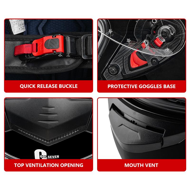 New Flip Up Helmet Motorcycle Men's Crash Motorbike Protective Gear Women's Moto Visor Personality Locomotive Big Tail Helmets