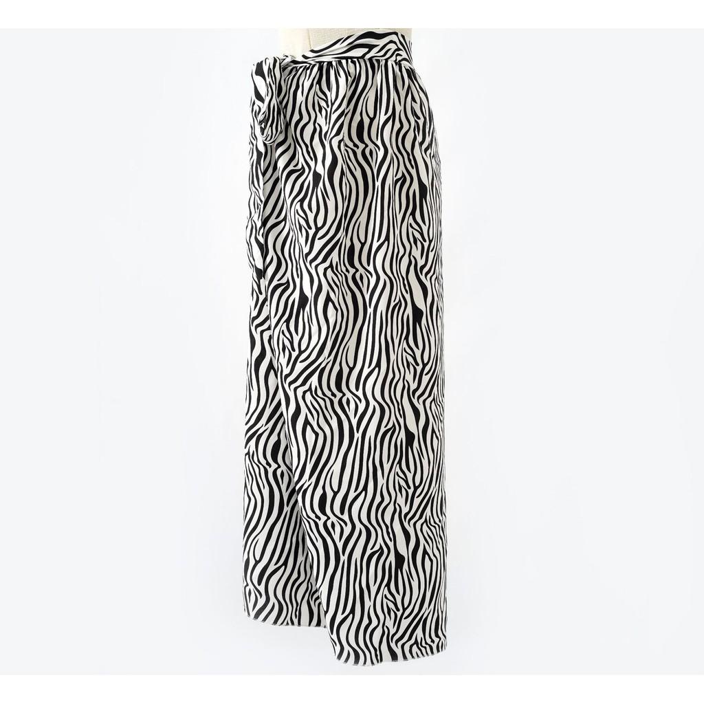 New Summer European And American Style Leopard Print Beach Vacation Chiffon Tie-Dye Lace-Up Beach Wrap Skirt