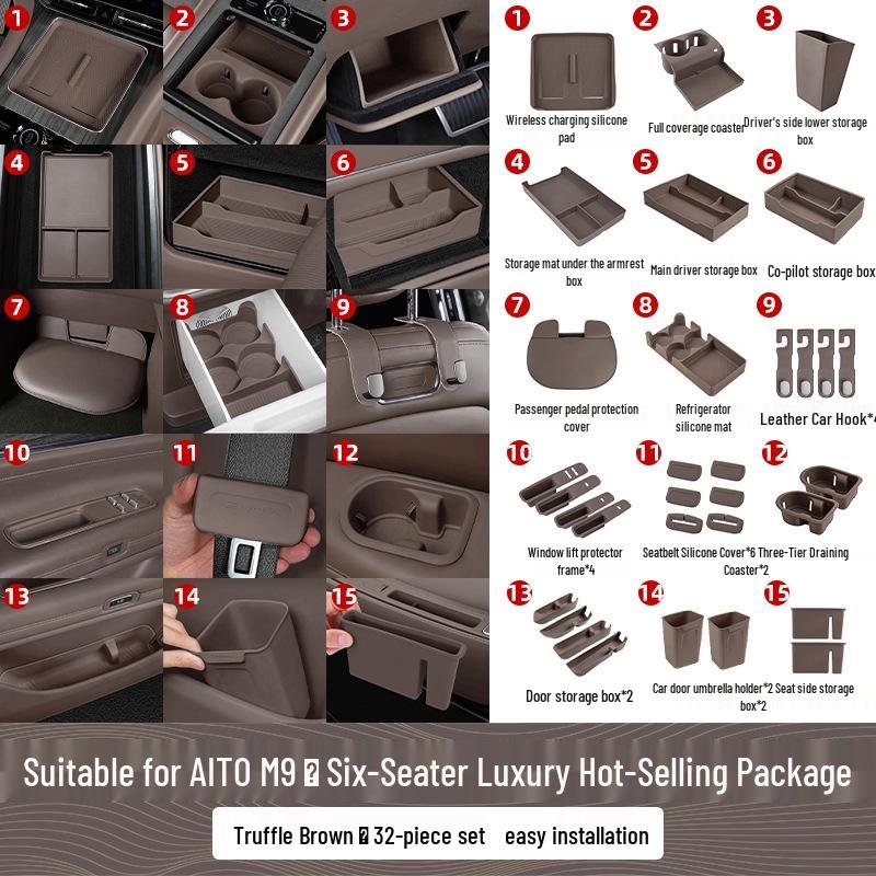 AITO M7 M8 M9 Accessories: Wireless Charger Pad & Interior Trim Mod Kit