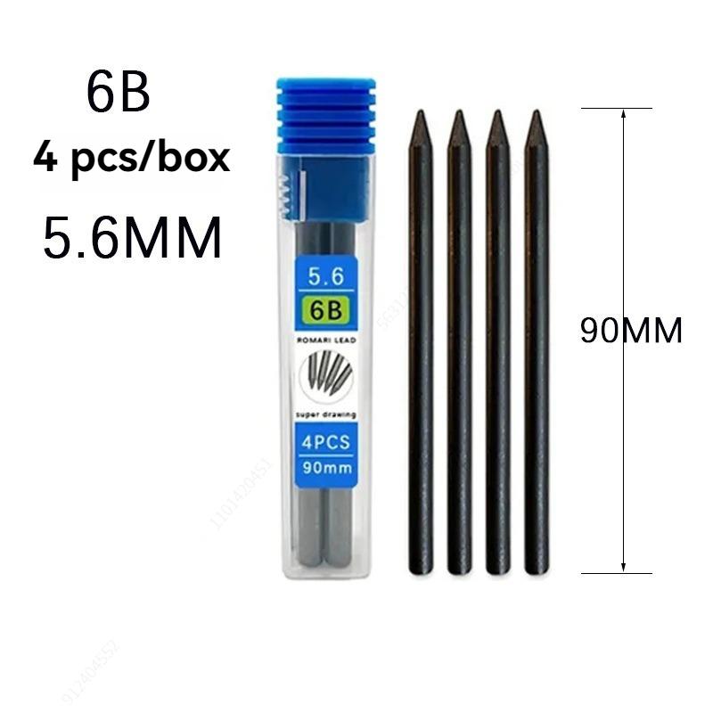 5.6mm Metal Mechanical Pencil And 2B/4B/6B/8B Pencil Refill For Writing Tool Sketch Comics Design Automatic Pencil