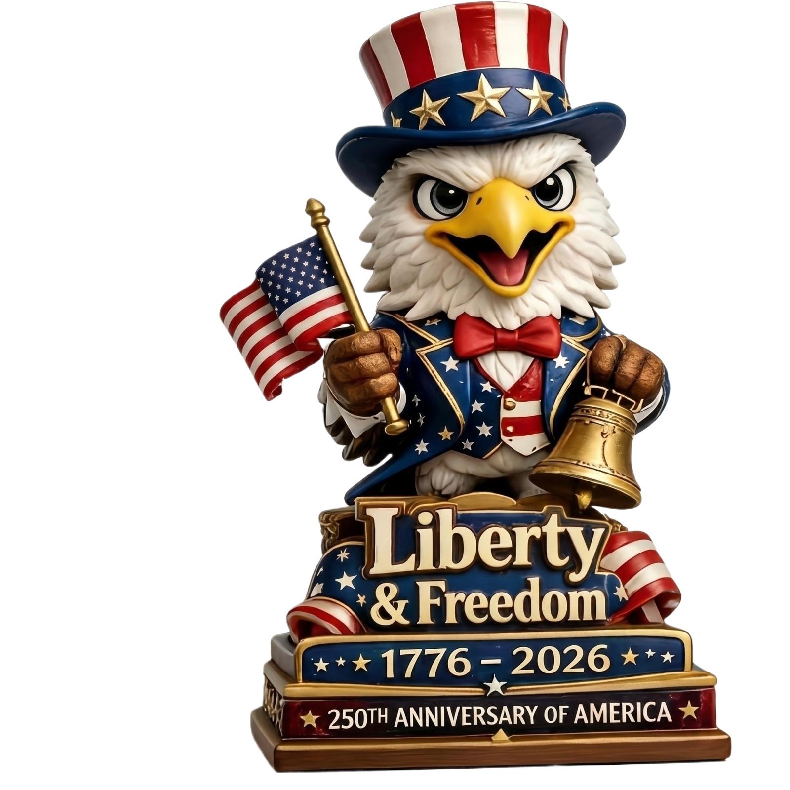 0th Anniversary Patriotic Figurine One Size