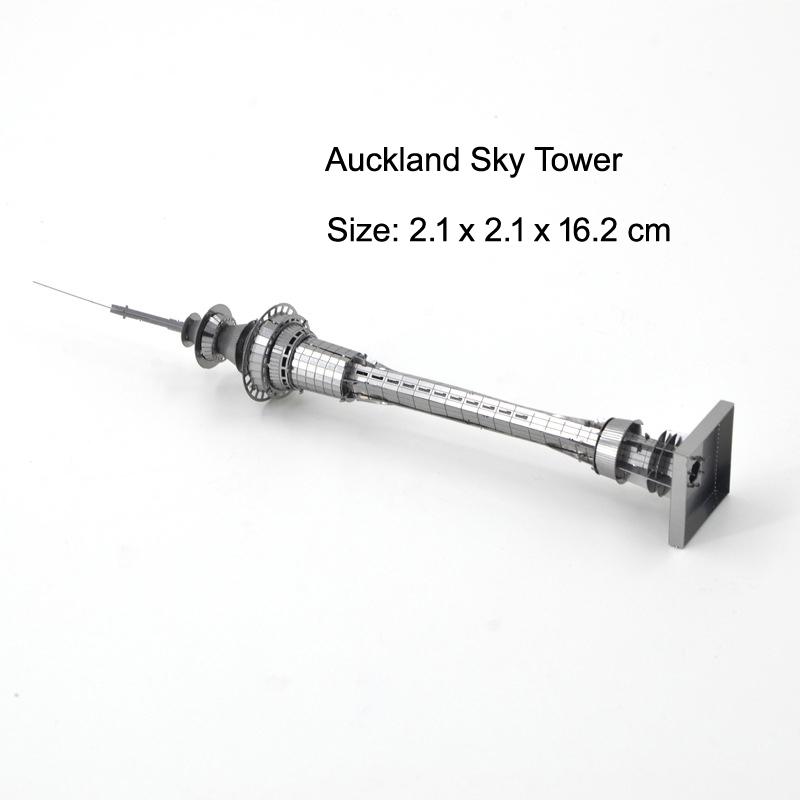 World Architecture 3D Metal Puzzle  Tower Model Diy Laser Cut Jigsaw Model For Adult Kid Educational Toys Desktop Decoration