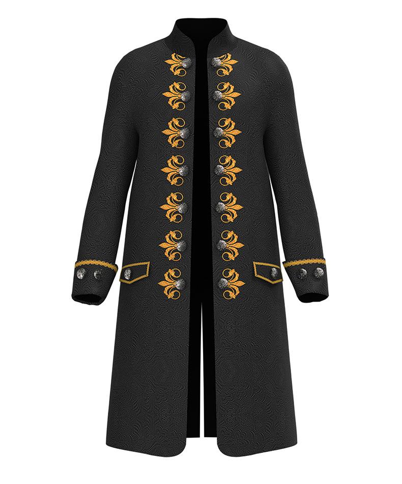 Men's Steampunk Costume for Halloween Retro Officer Uniform Vintage Party Outfit