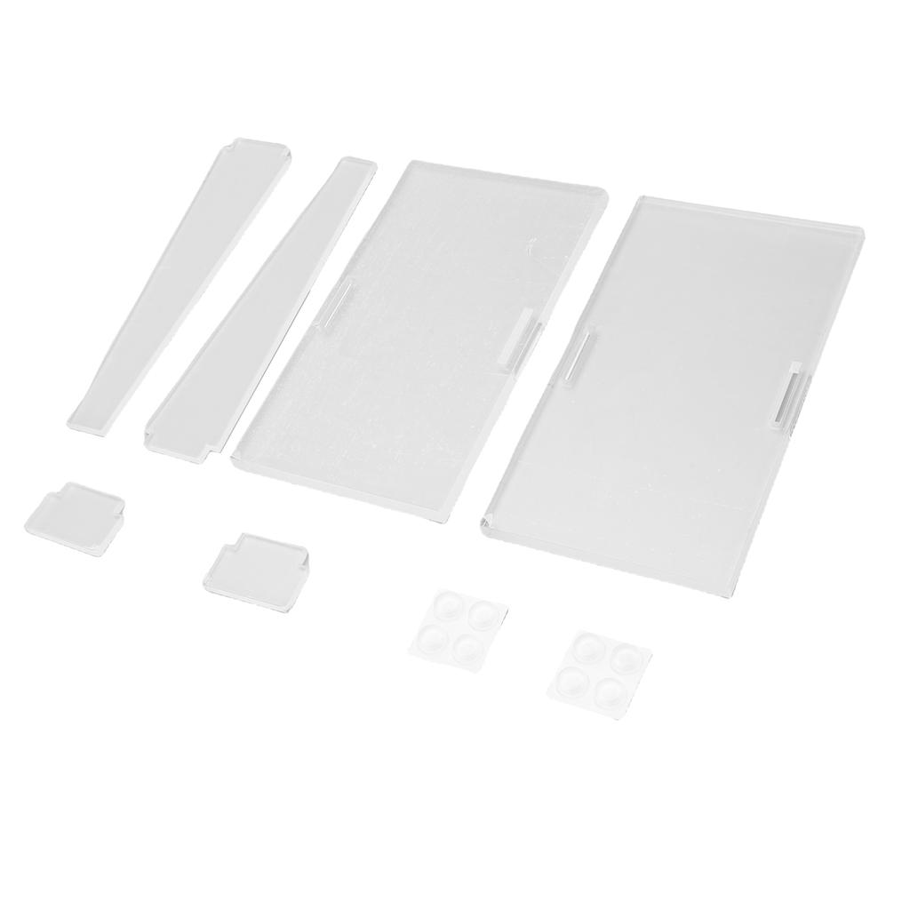 2 Sets Acrylic Easel Stand Multifunctional Stylish Look Compact Clear Picture Display Holder for Phone Book Decorative Plate Platter