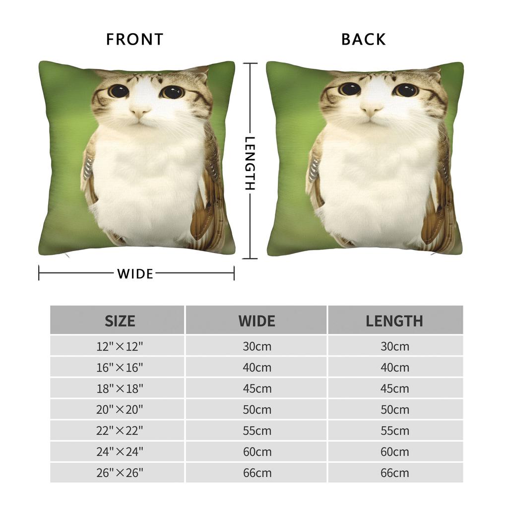 Pet Cat Funny memes Pillow Cover  Kawaii Pillow Case For Couch Sofa Bedroom Square Pillowcases Gift