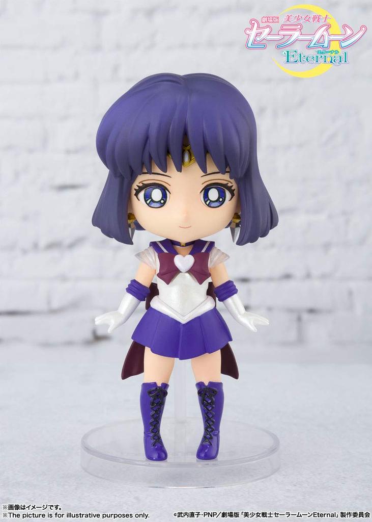 TAMASHII NATIONS Figuarts mini Sailor Moon Super Sailor Saturn Approximately 80mm painted movable figure -Eternal edition- PVC&ABS