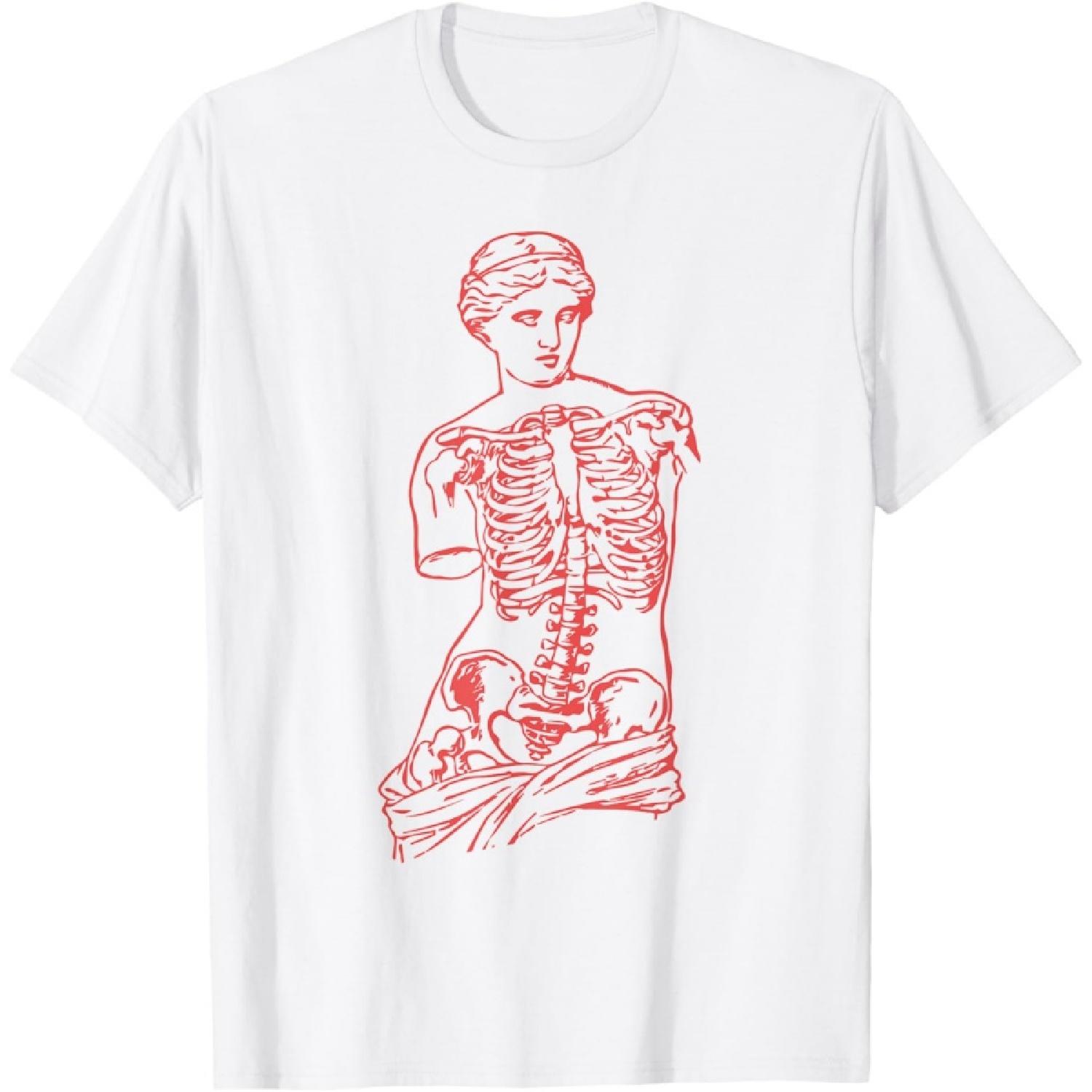 Venus Skeleton Vaporwave Aesthetic Soft Grunge T-Shirt(1) S