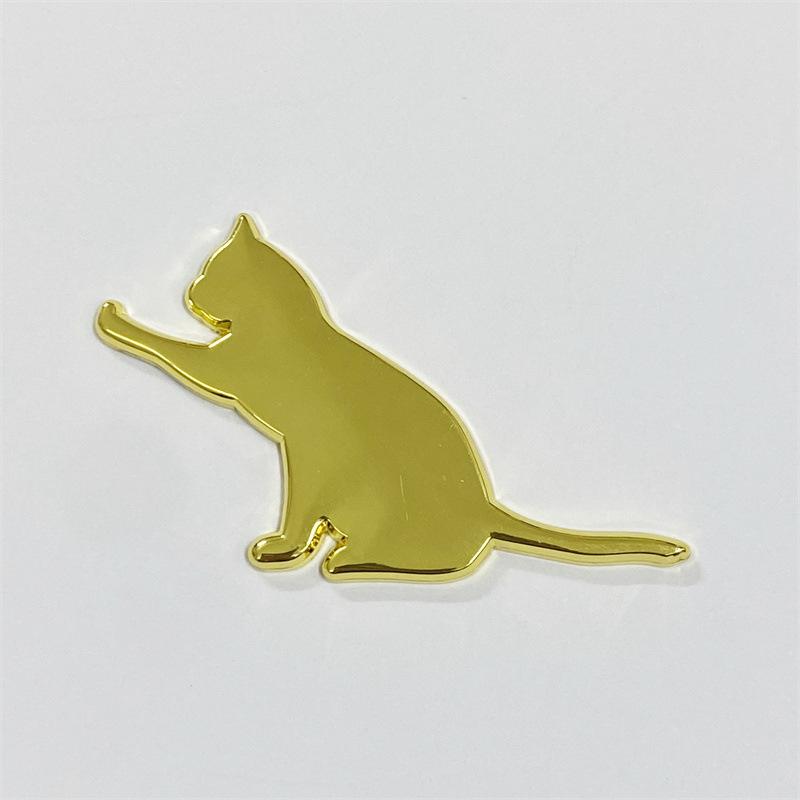 3D Metal Cat Car Emblem Personalized Creative Sticker Cute Auto Exterior Decor Covering Decal