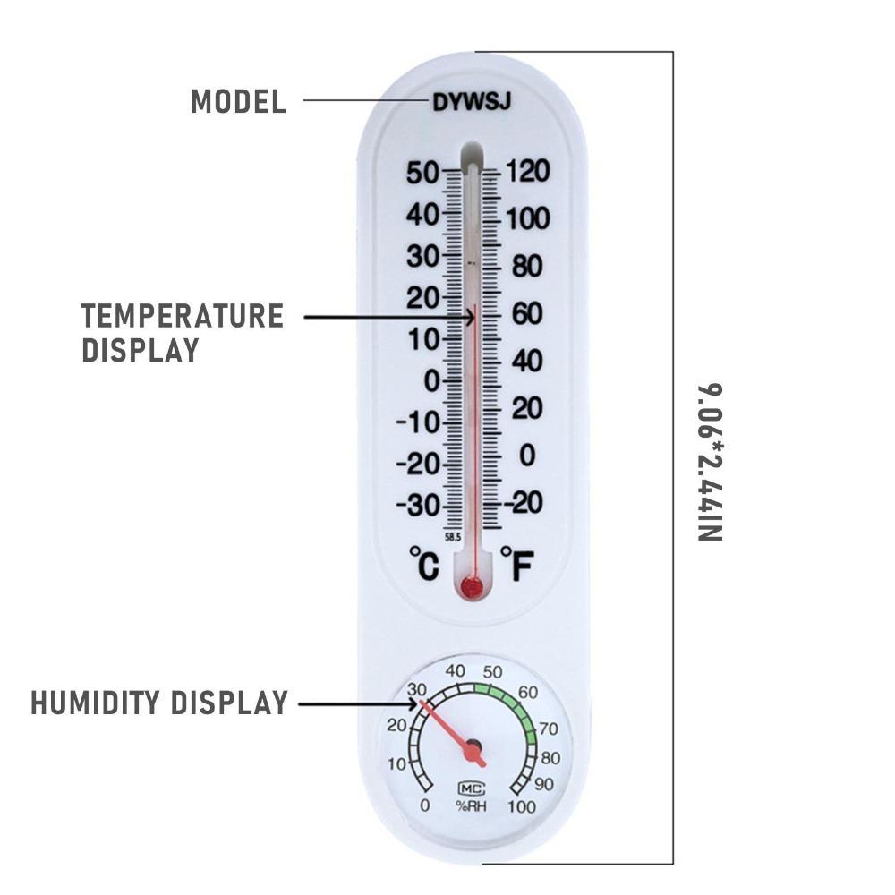 5pcs Wall Hanging Thermometer for Indoor Outdoor Home Garden Greenhouse Planting Humidity Meter Temperature Monitor Measurement Tool