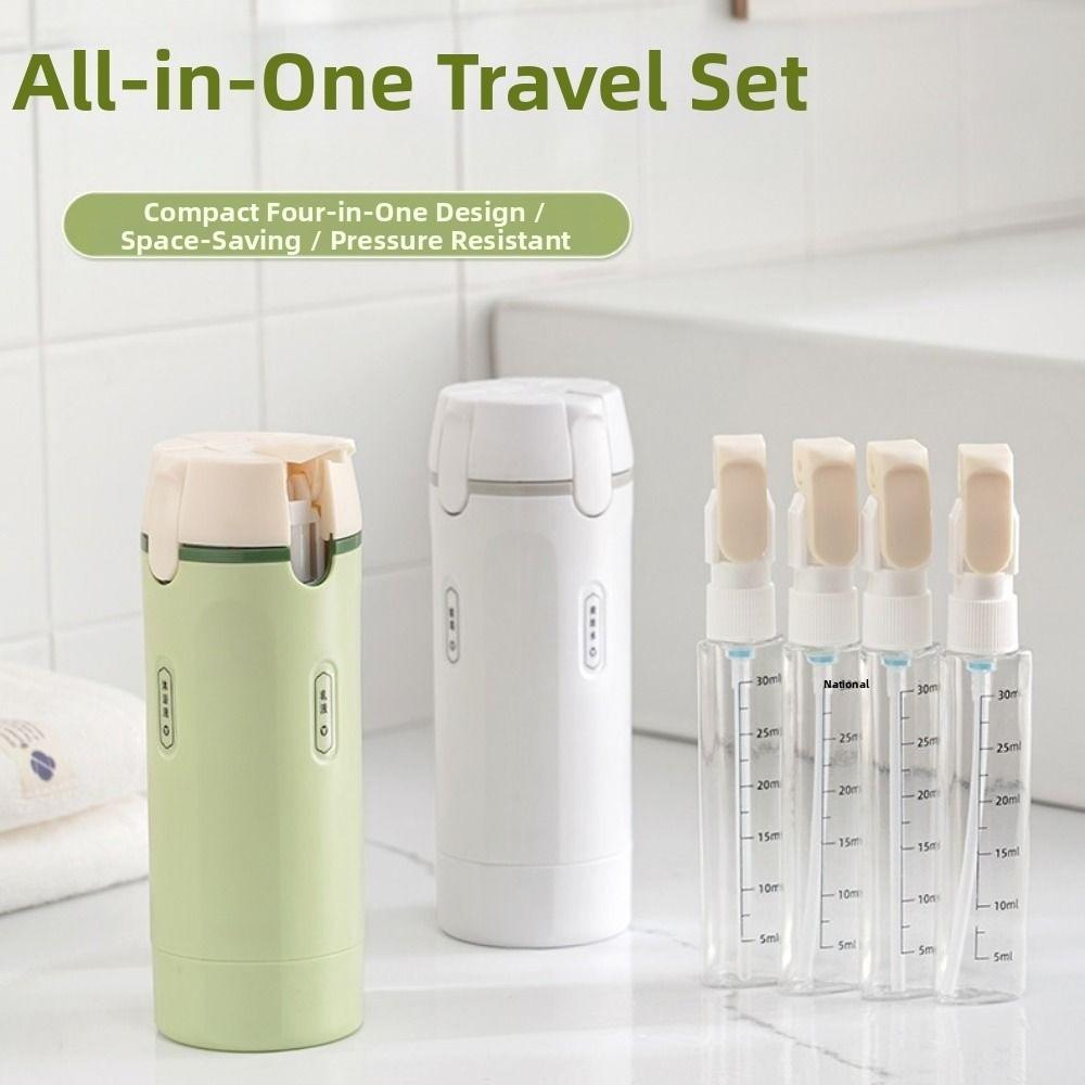 4 In 1 Travel Refillable Bottles Set Leak Proof Liquid Dispenser Bottle  Conditioner