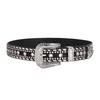 Clothes Accessory Punk Rock Rhinestone Waist Belt for Men Women, Adjustable Wide Rivets Retro Jeans Pants, Party Night Club Lightweight
