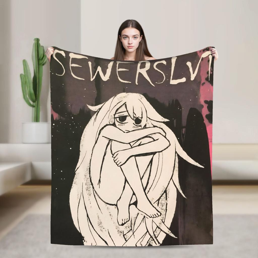Sewerslvt Drowning In The Sewer Blanket Warm Soft Funny Plush Bedding Throws For Couch Bed Camping Flannel Bedspread Bed Cover