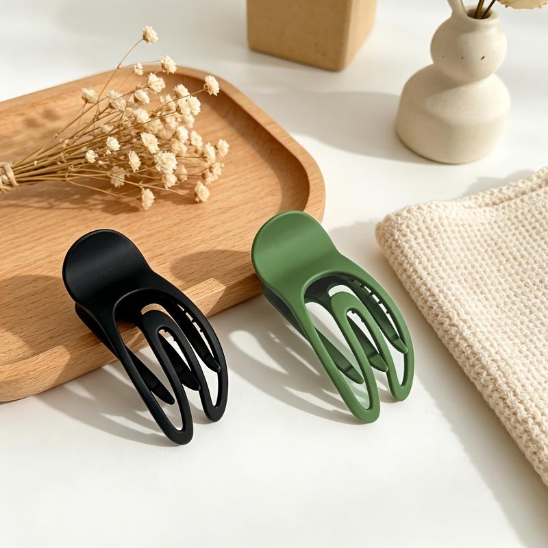 2pcs Concave Bun Duckbill Clip, Easy Half-Ponytail Clamp, with a Frosted Matte Texture, Versatile, Can Secure Low Buns, Top Knots, And Side Ponytails,