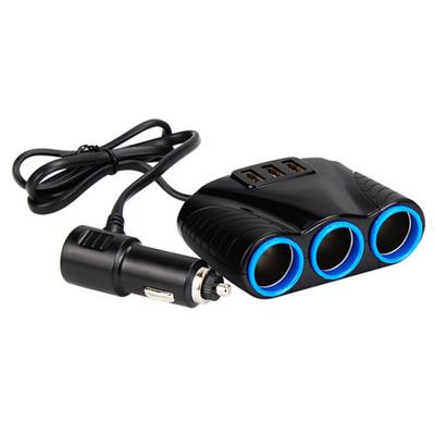 3 Soketli Araç Çakmaklık Soketi Ayırıcı Fiş LED Oto Soketler Adaptör USB Araç Şarj Cihazı Cep Telefonu MP3 DVR Aksesuarları İçin