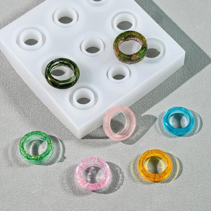 Flexible Silicone Mold for Finger Rings Full Plate Diamond Rings Epoxy Resin Mould Jewelry Tool Unique Accessories Molds