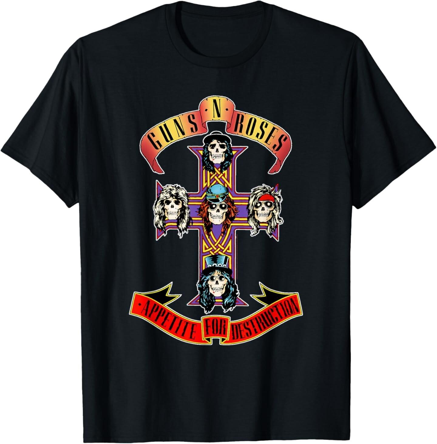 Guns N  Roses Official Cross T-Shirt Mens Womens Tees Top 4XL