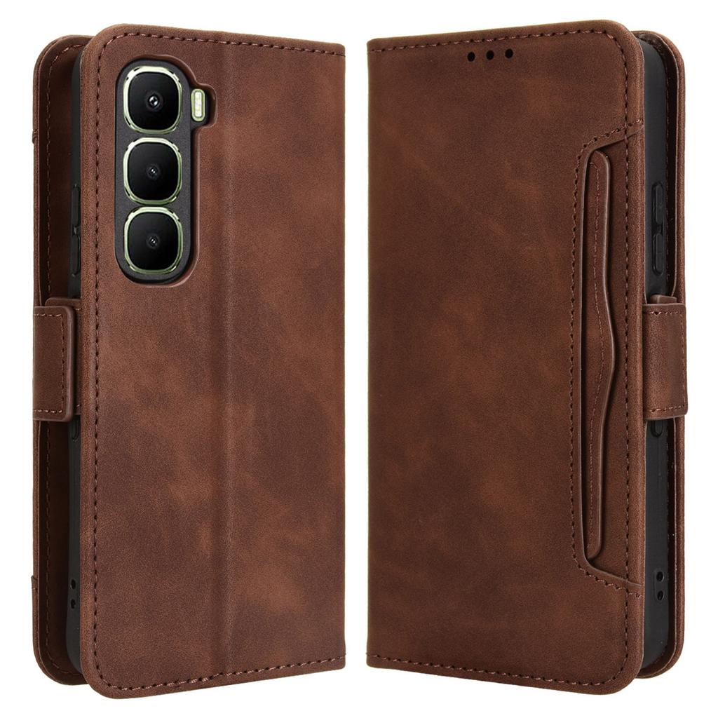 For Infinix Hot 60 5G/Hot 60i 4G Leather Case Phone Wallet Cover with Multiple Card Slots