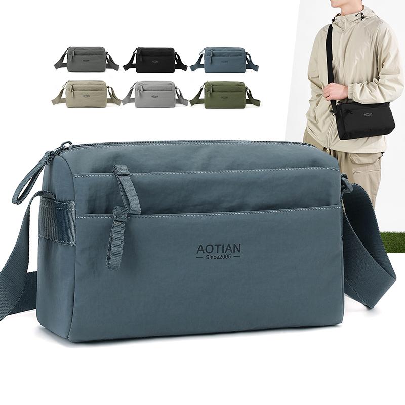 Sac bandoulière pour homme Sac de travail Sac multi-couches pour téléphone portable