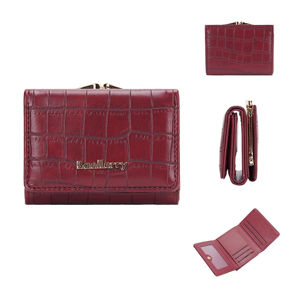 Fashion PU Leather Short Wallet Portable Crocodile Pattern Coin Purse Lightweight Korean ID Card Holder Women Wallet