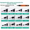 Wireless Digital Electric Mini Drill Adjustable Speed with LED Light Cordless Rotary Tool Handheld Digital Engraving Pen