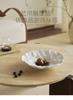 BRCeramic Fruit Plate Porcelain Plate Folded Pattern Dining Plates Dishes Kitchen Plates Dishes White Porcelain Tray TablewareEY