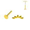 ASTM F136 G23 Titanium Leaf Branch Push In Threadless Labret Piercing 16/18/20G Earring Stud Cartilage Body Jewelry